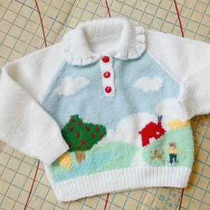 Vintage Hand knit Sweater | Size 12-18 months